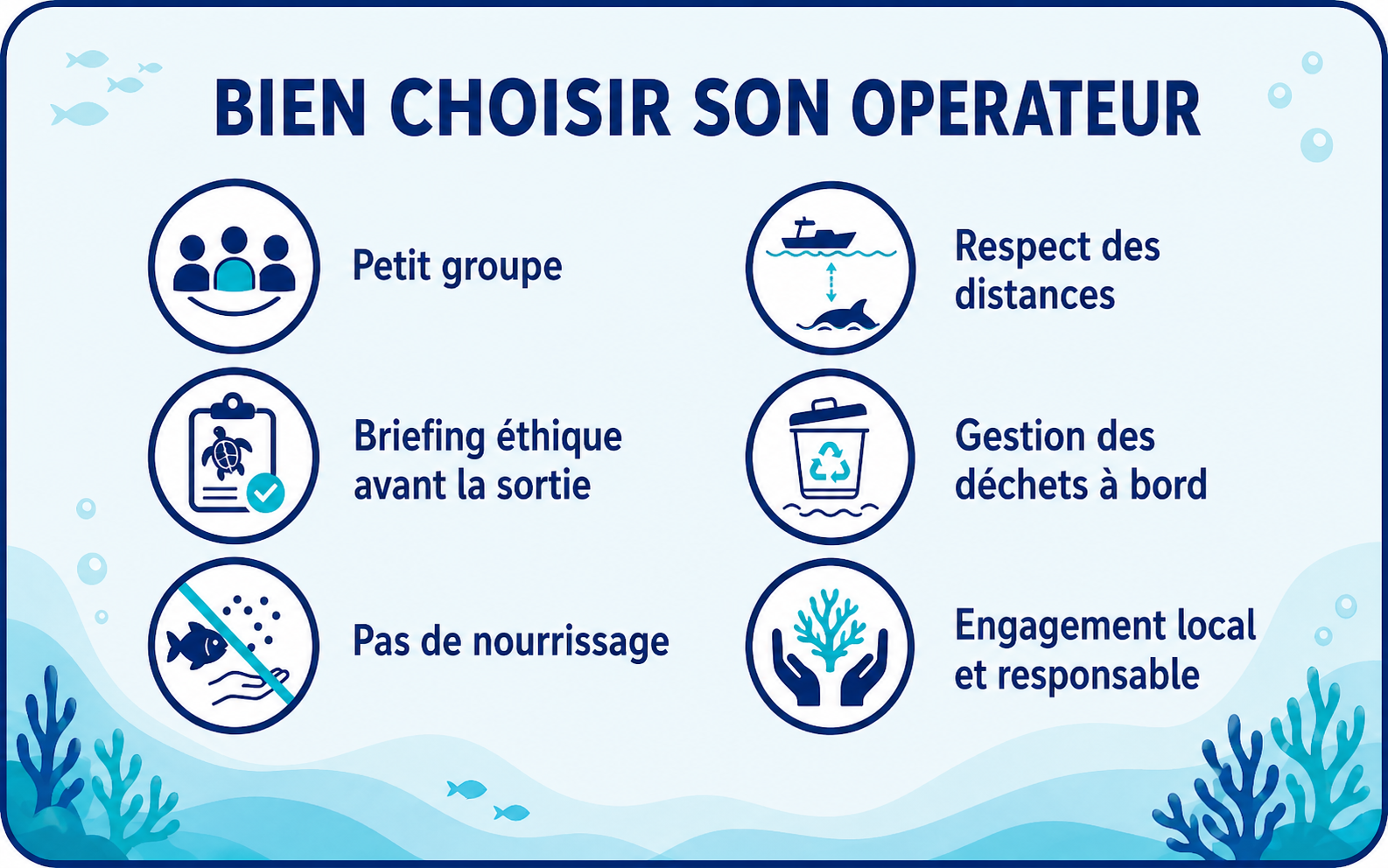 Choisir un opérateur responsable en mer